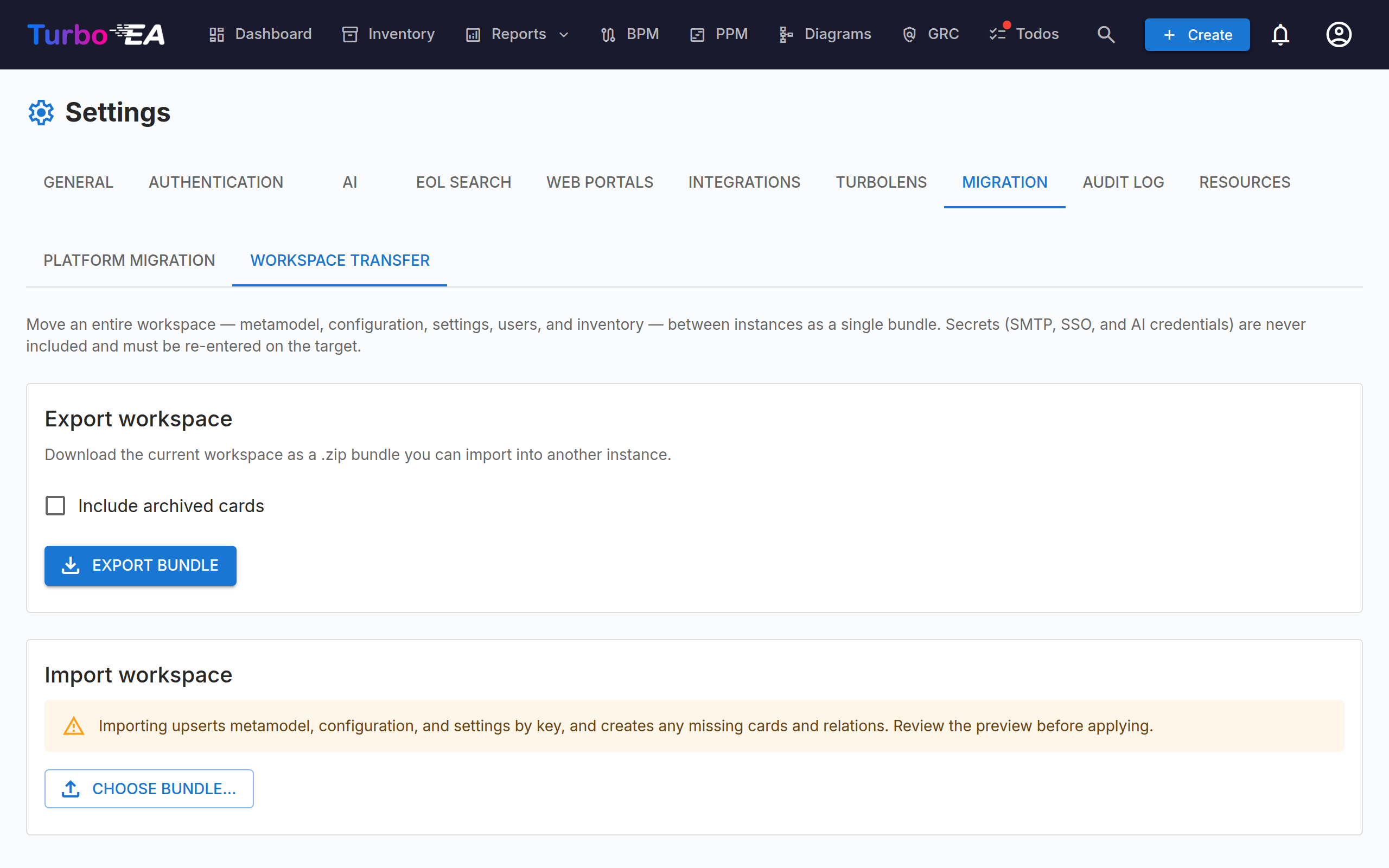 Workspace Transfer