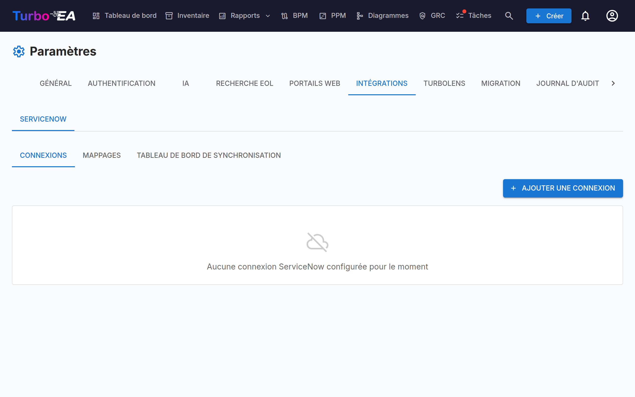 Intégration ServiceNow